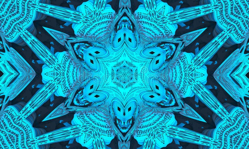 Cyan kaleidoscope background, gift wrapping and wallpaper concept royalty free illustration