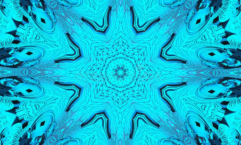 Cyan kaleidoscope background, gift wrapping and wallpaper concept royalty free illustration