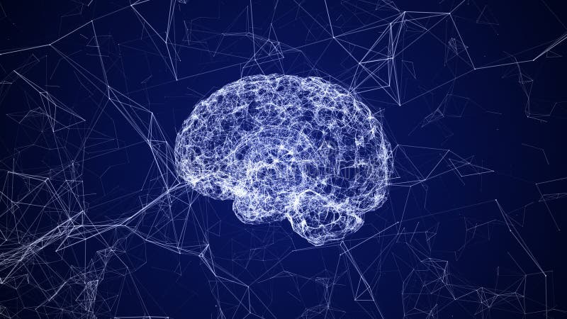 Cyber Brain Plexus Artificial Intelligence vector illustration