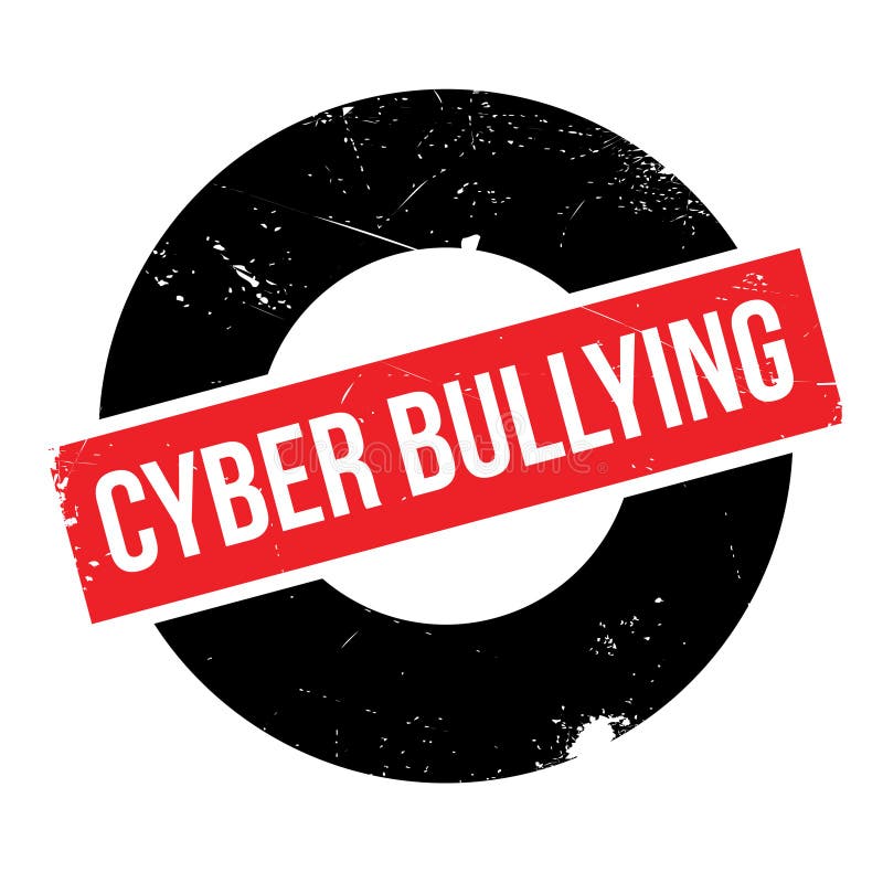 Cyber die rubberzegel intimideren stock illustratie Cyber die rubberzegel intimideren stock illustratie