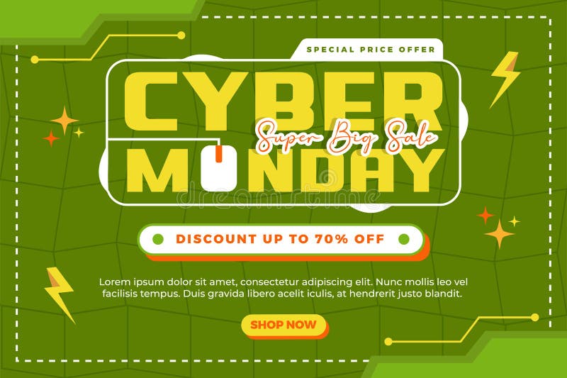 Cyber Monday Background Design Template is Easy To Customize Stock