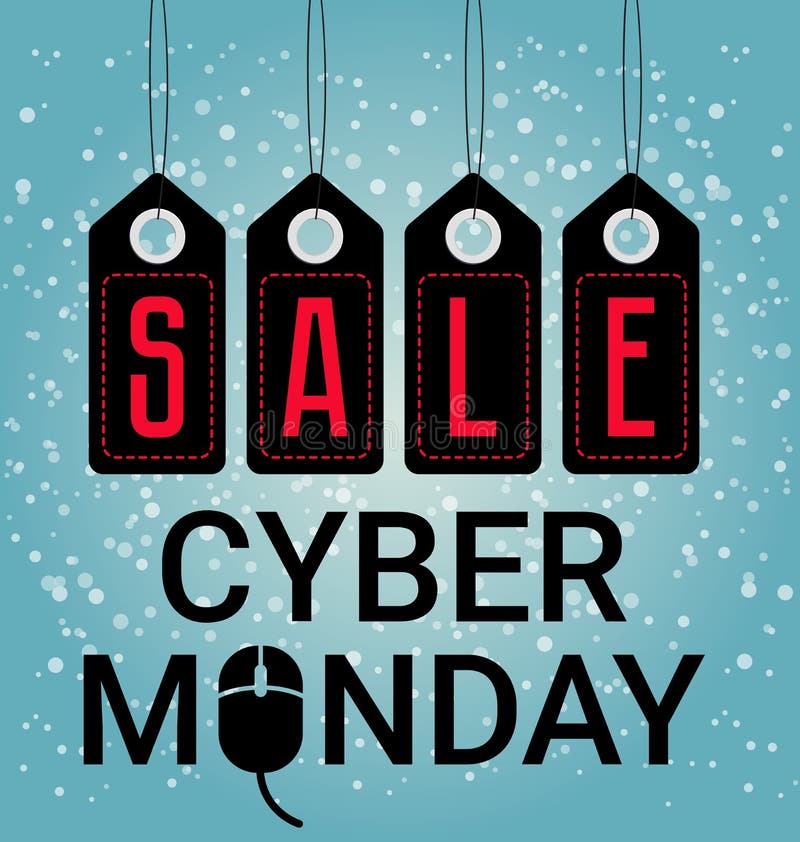 Cyber Monday Design, Sales. Mouse Icon, Vector Illustration. November Or Christmas Big Sale ...