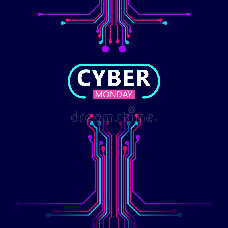 Cyber monday sale z płytą główną Promocyjne wydarzenie promocyjne online