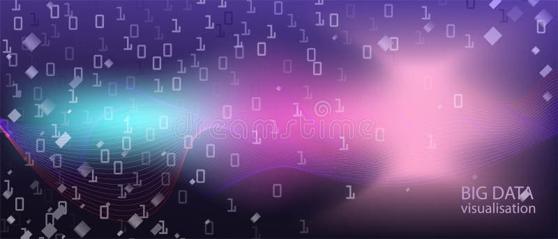 Cyber Monday Vector Wallpaper. Neon Tech Colorful Trendy Template. Fractal Liquid Code Digital Equalizer Slide. Blue Purple Pink vector illustration