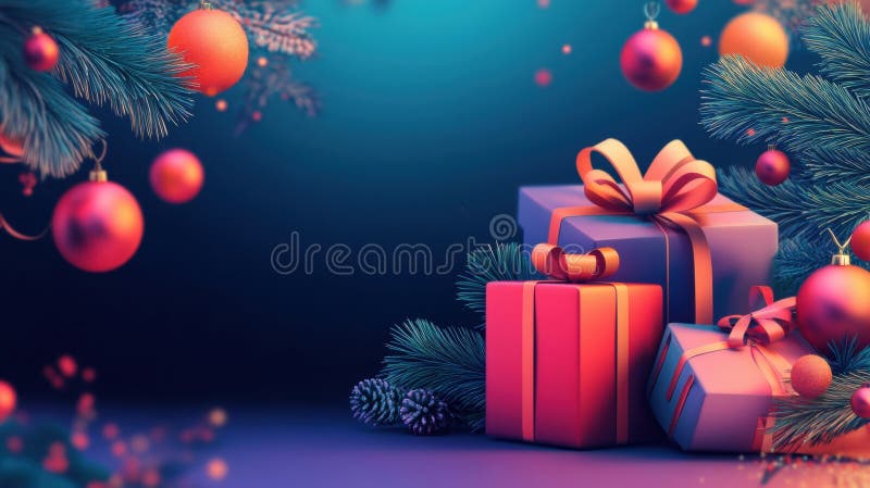 Cyber Montag Ferien Banner mit Geschenkthema lizenzfreie abbildung