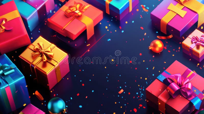 Cyber Montag Ferien Banner mit Geschenkthema vektor abbildung