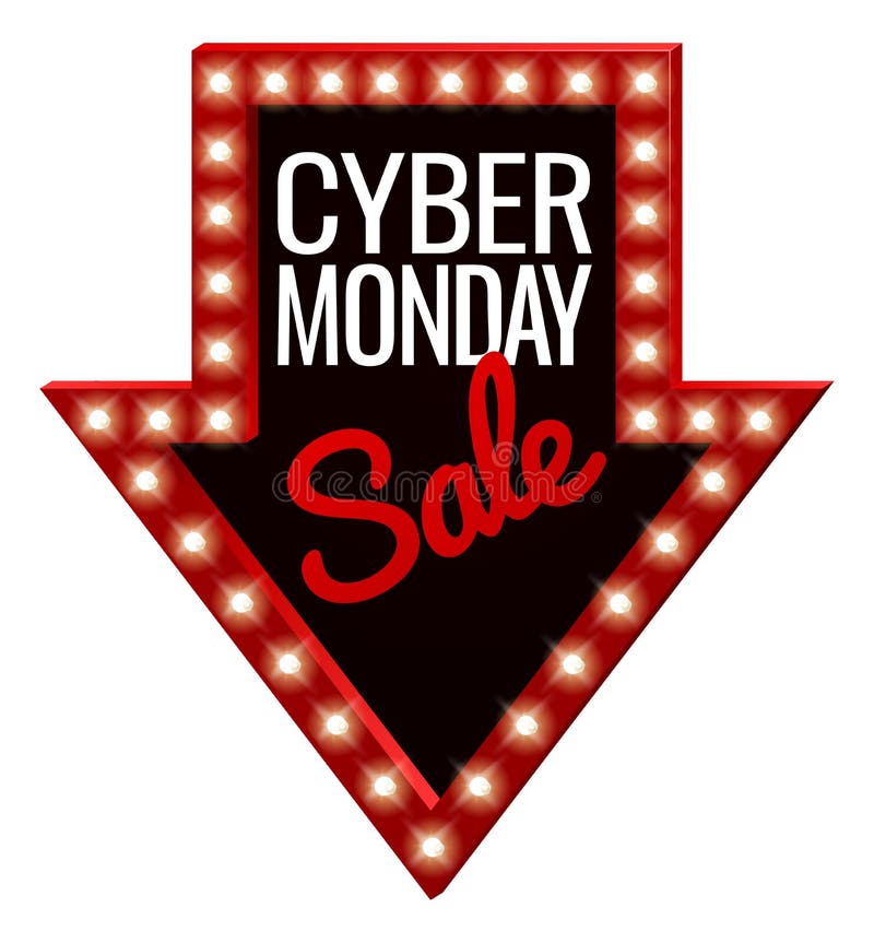 Cyber Monday Sale Pfeil stock abbildung