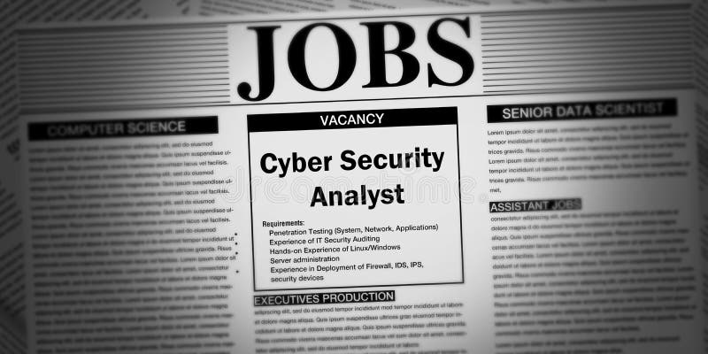 Cyber Security Analyst Job Poster and Recruitment Post on the Front
