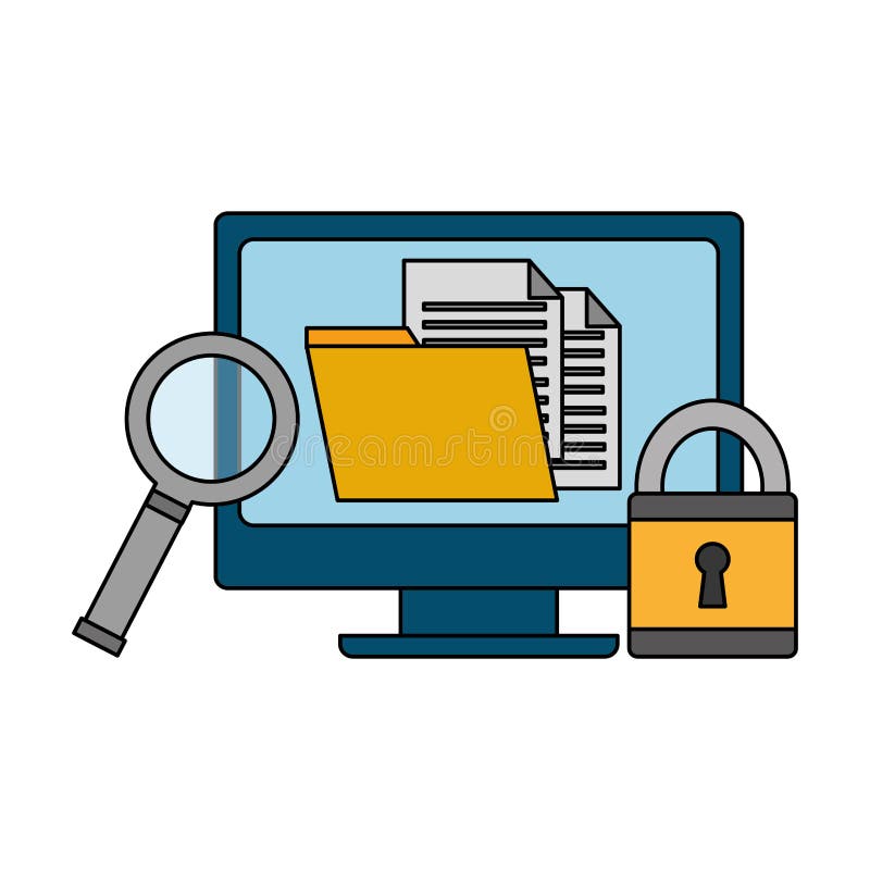 Cyber security data royalty free illustration