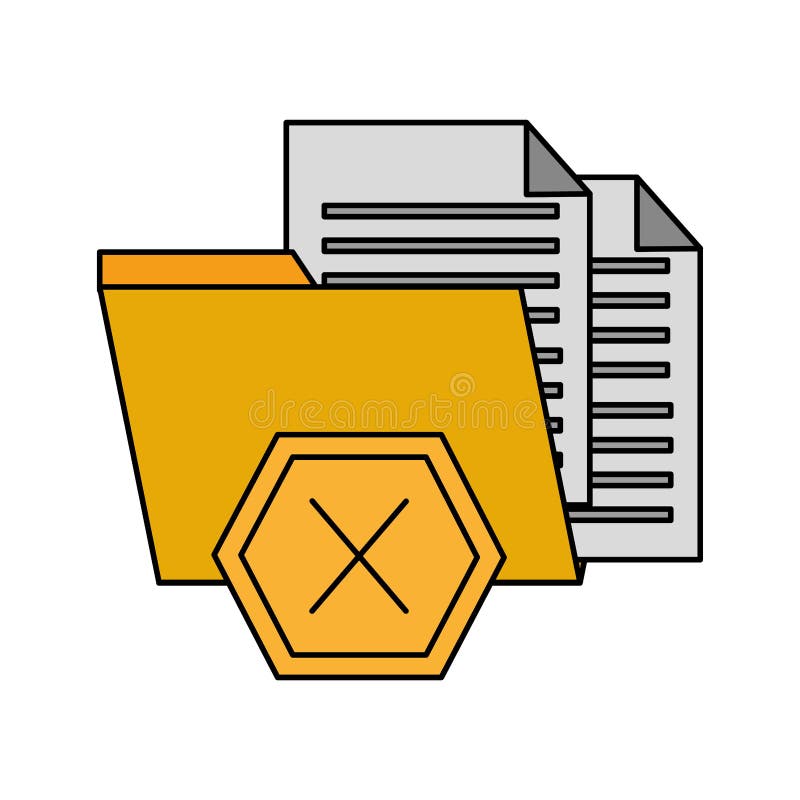 Error website folder file cyber security data vector illustration