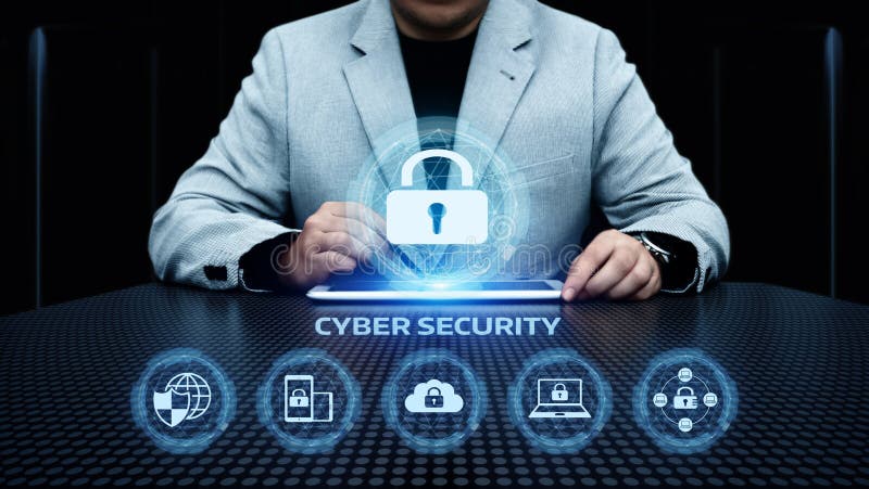Cyber Security Data Protection Business Technology Privacy concept stock photo