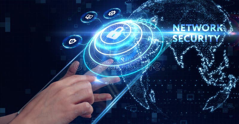 Cyber security data protection business technology privacy concept. Network security stock photography