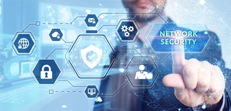 Cyber security data protection business technology privacy concept. Network security royalty free stock photos