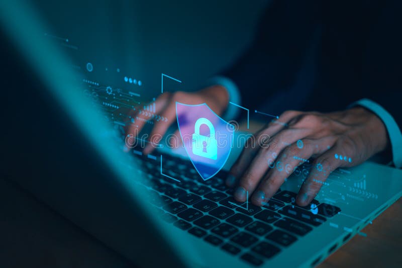 Securitate informatică. informații privind protecția datelor. acces securizat și criptat la datele personale ale utilizatorilor. c royalty free stock photos