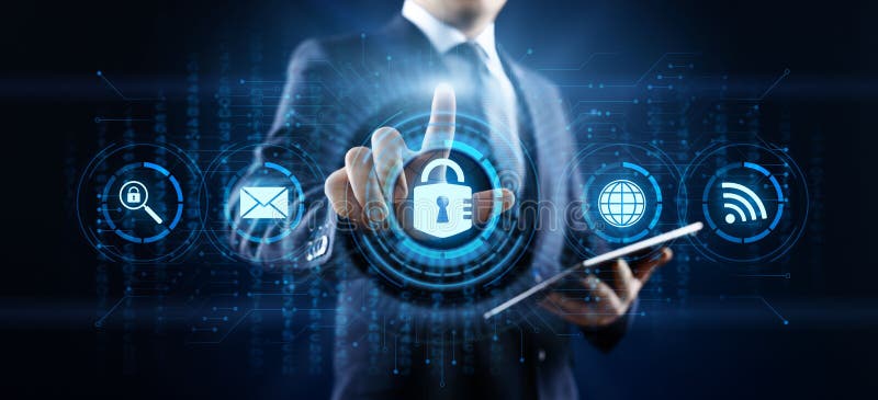 Cyber security data protection information privacy internet technology concept. royalty free stock image