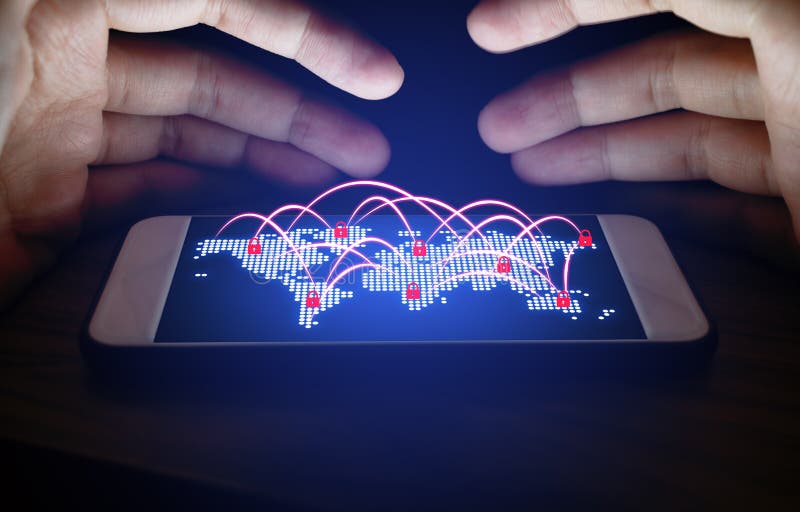 Cyber security global network concept, man hand protecting smart royalty free stock photo Cyber security global network concept, man hand protecting smart royalty free stock photo