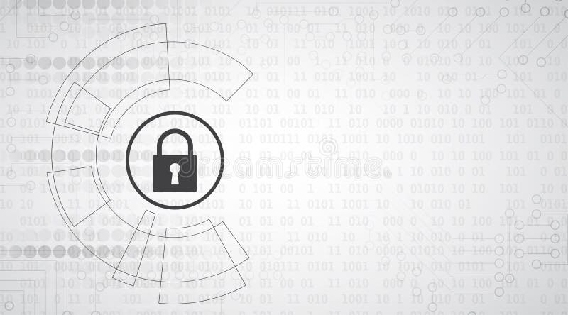 Cyber security and information or network protection. Future technology web services for business and internet project stock illustration
