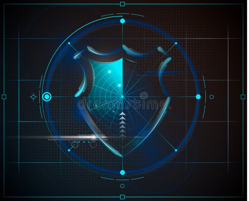 Cyber security shield with digital data background. Isolated background. Vector illustration. vector illustration Cyber security shield with digital data background. Isolated background. Vector illustration. vector illustration