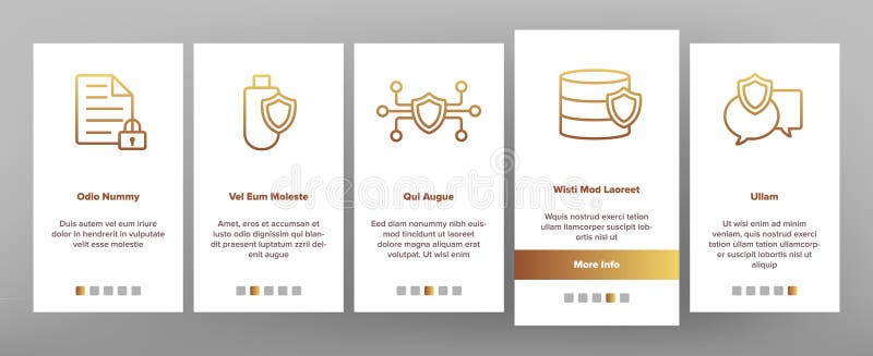Cyber Security Vector Onboarding royalty free illustration