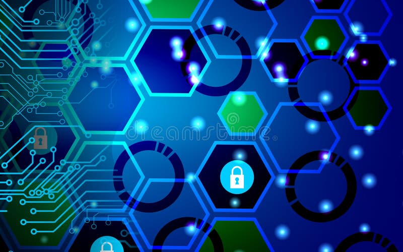 Cyber-Sicherheit Datenschutz Business-Technologie Datenschutzkonzept. vertraulich. stock abbildung