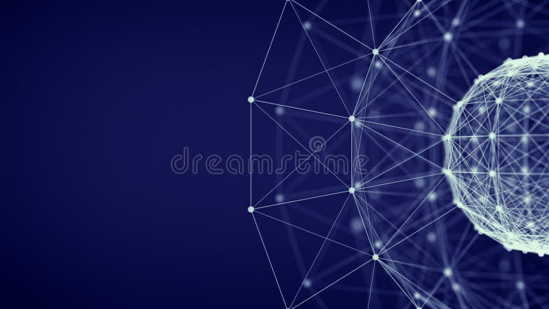 Cyber sphere of artificial intelligence stock illustration