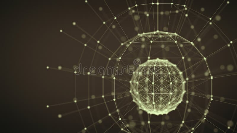 Cyber sphere of artificial intelligence royalty free illustration