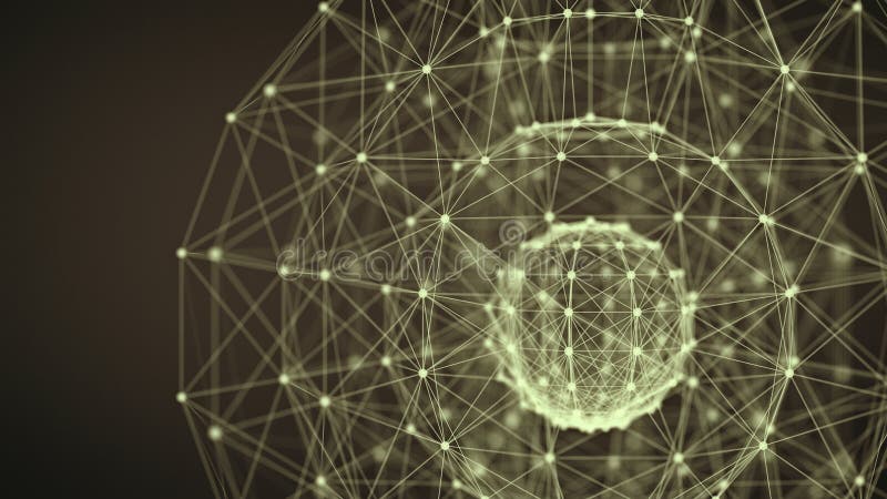 Cyber sphere of artificial intelligence stock illustration