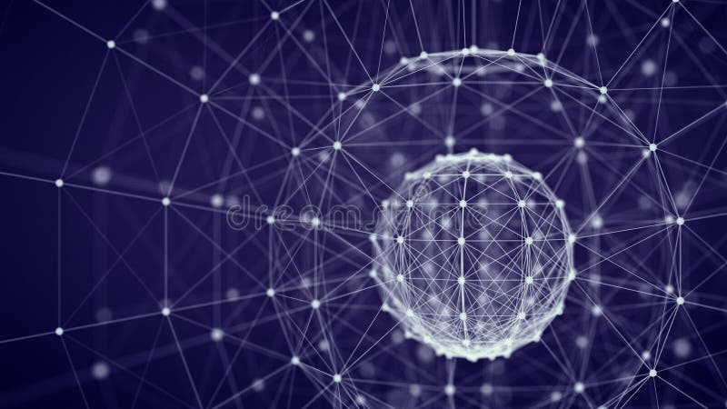 Cyber sphere of artificial intelligence vector illustration