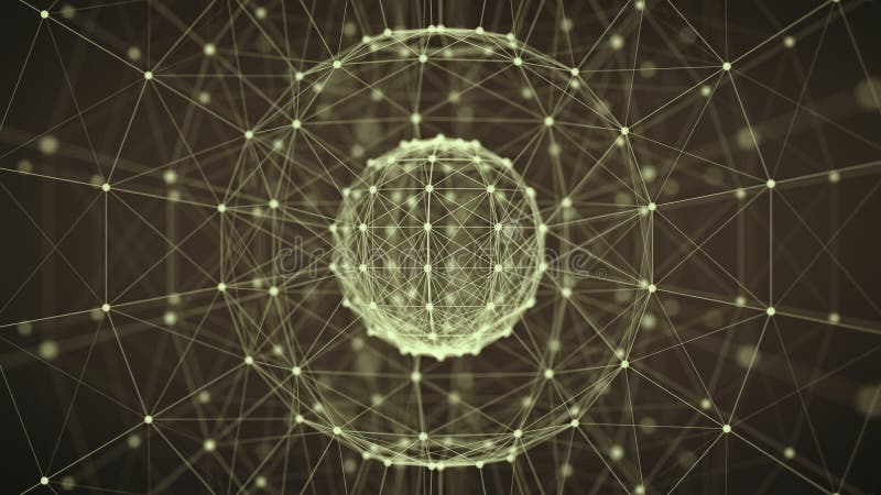 Cyber sphere of artificial intelligence royalty free illustration