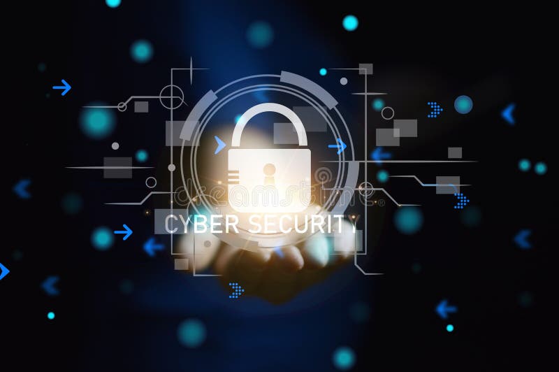 Cyber â€‹â€‹security, data protection, privacy, virus protection, internet technology concept, blurred background royalty free stock image