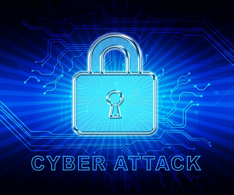 Cyberattack Malicious Cyber Hack Attack 2d Illustration Shows Internet Spyware Hacker Warning Against Virtual Virus. Cyberattack Malicious Cyber Hack Attack 2d Illustration Shows Internet Spyware Hacker Warning Against Virtual Virus