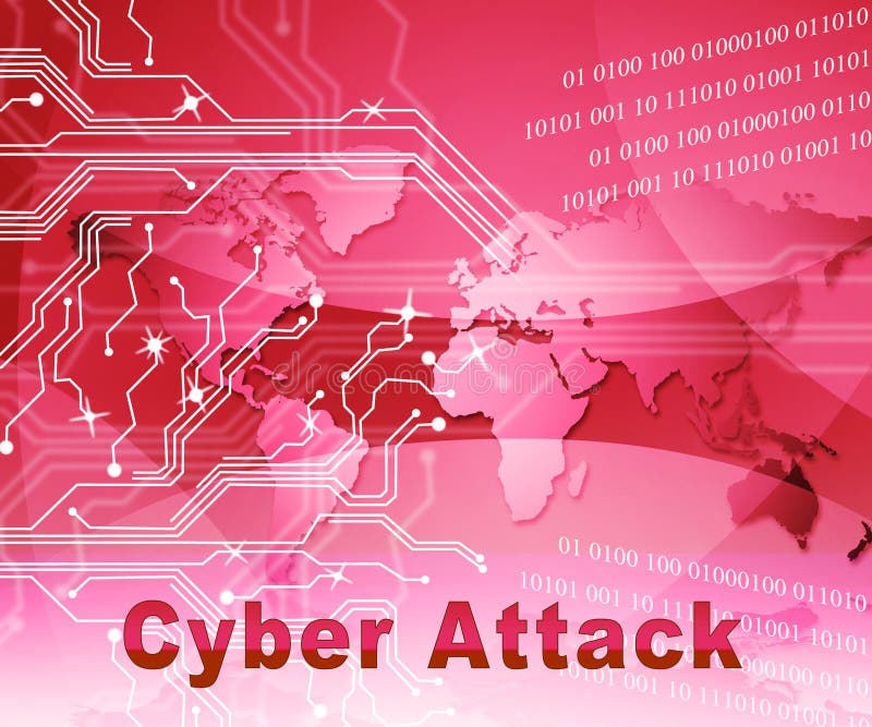 Cyberattack Malicious Cyber Hack Attack 2d Illustration Shows Internet Spyware Hacker Warning Against Virtual Virus. Cyberattack Malicious Cyber Hack Attack 2d Illustration Shows Internet Spyware Hacker Warning Against Virtual Virus