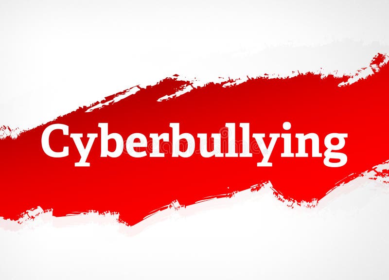 Cyberbullying Red Brush Abstract Background Illustration Stock ...