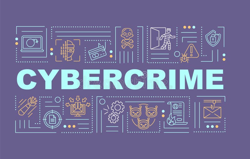 Cybercrime Word Concepts Banner Stock Vector - Illustration of design ...