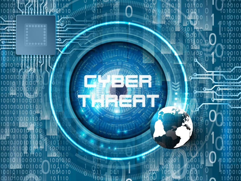 Cyberdrohungsthema-Zusammenfassungshintergrund lizenzfreie abbildung Cyberdrohungsthema-Zusammenfassungshintergrund lizenzfreie abbildung