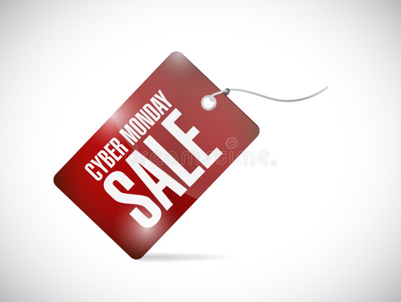 Cyber Monday Tag-Illustration Design lizenzfreie abbildung