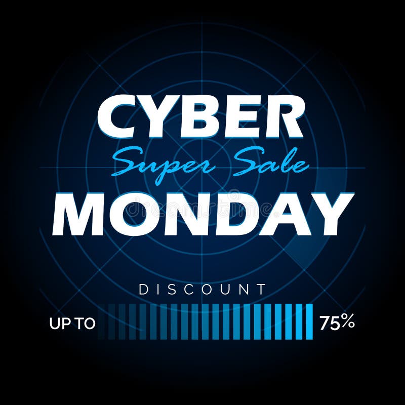 Designvorlage für den Cyber Monday Sale vektor abbildung