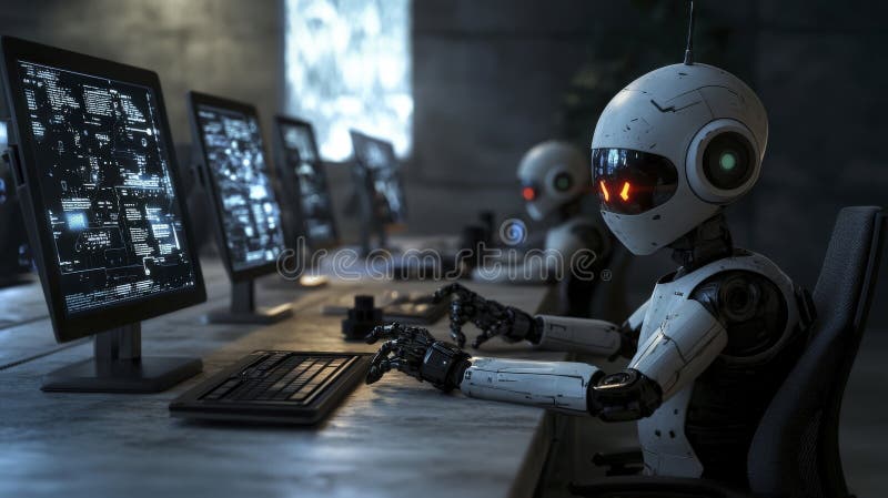 Cybernetic Integration Transforming the Futuristic Office with Human ...