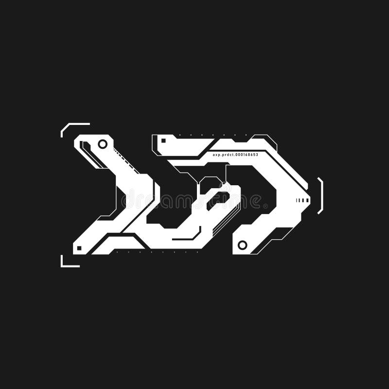 Cyberpunk Arrow. Cyberpunk Interface Element. Futuristic Tech Pointer