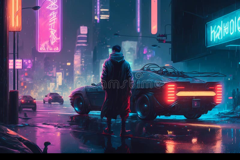 4K PC Wallpaper: Asian Street Retro Futuristic Style