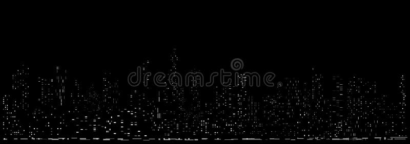 Cyberpunk futurist cityscape lumina nopții stock illustration
