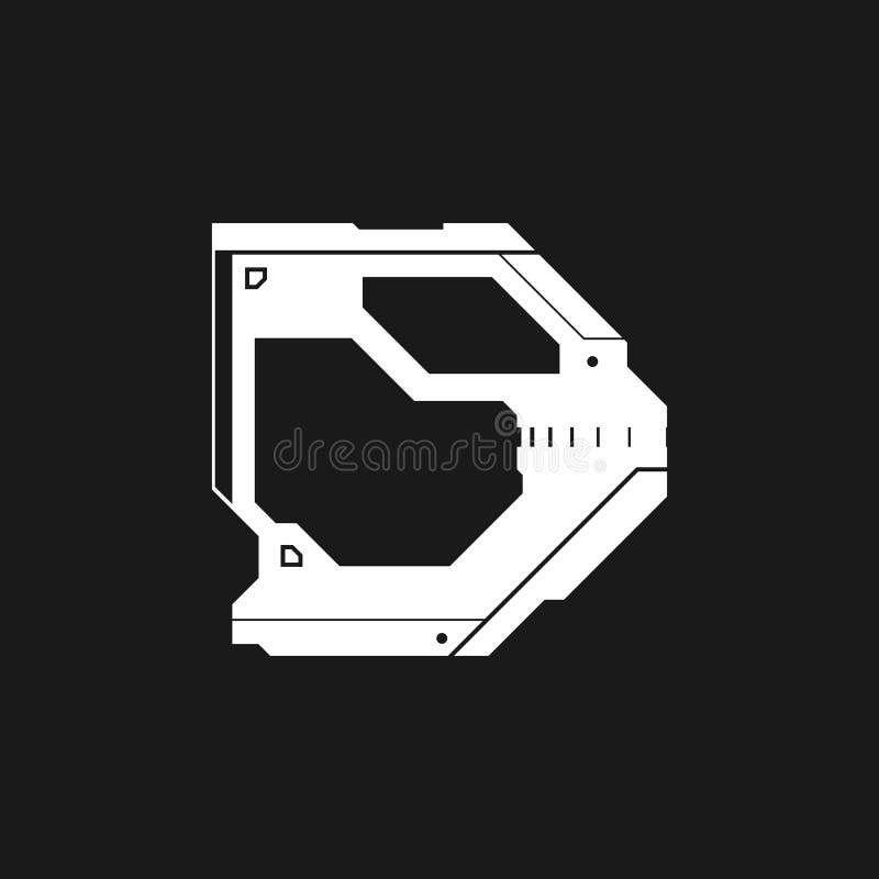 Cyberpunk futuristic arrow. Cyber futuristic design element. Cyber tech arrow, pointer, direction. Digital tech style vector illustration
