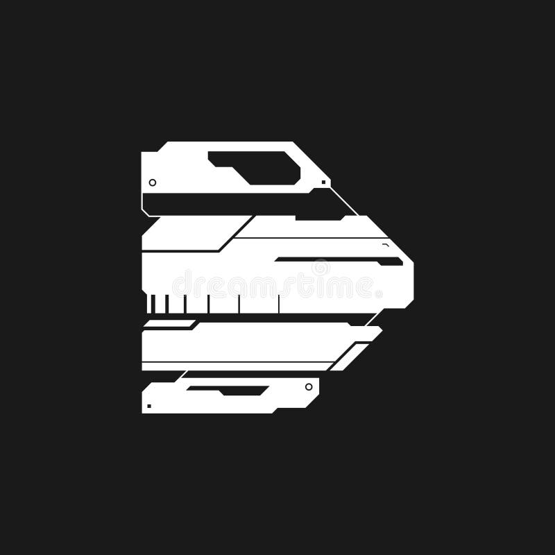 Cyberpunk futuristic arrow. Cyber futuristic design element. Cyber arrow, pointer, direction. Tech style pointer royalty free illustration