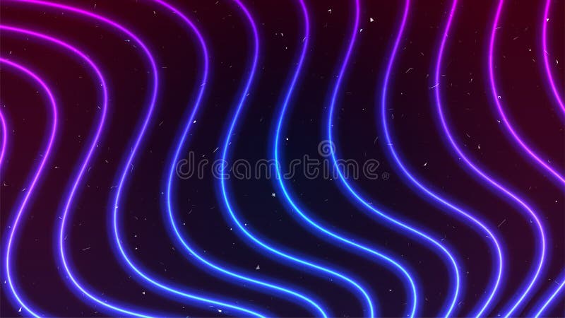 Cyberpunk neon background. Dark backdrop. Multiple neon lights. Pink and blue colors. Many fluorescent tubes