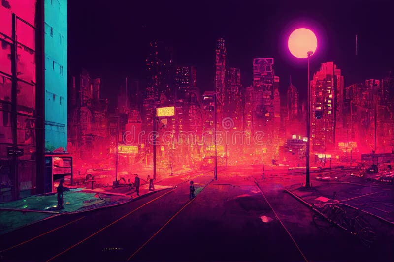 city at night wallpaper neon