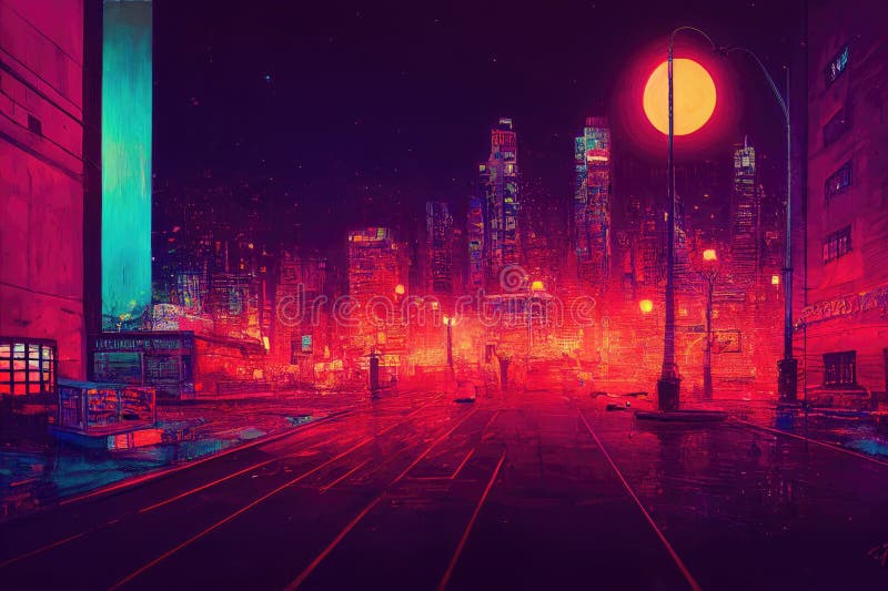 Cyberpunk City Night -Afrofuturistic Live Wallpaper - free download