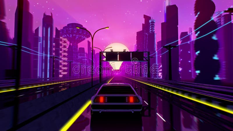 Cyberpunk Pink Car Live Wallpaper - free download