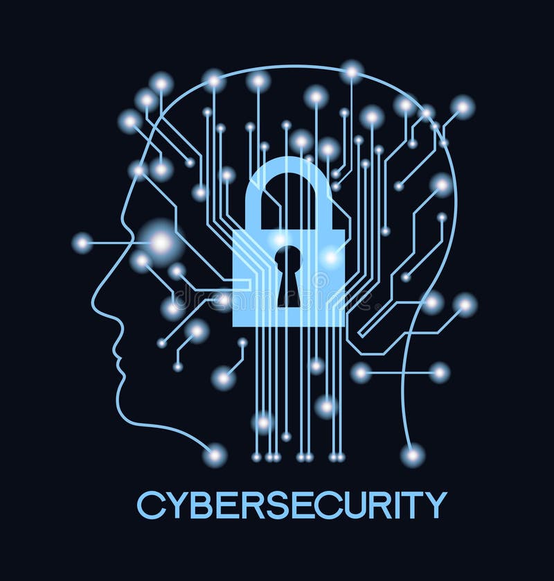 Cibersegurança ilustração stock