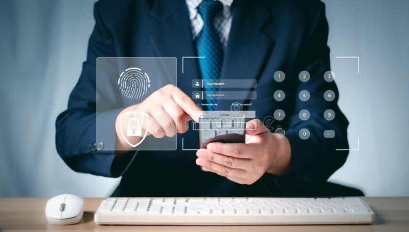 Cybersecurity concept, user privacy security and encryption, secure internet access Future technology and cybernetics, screen stock images