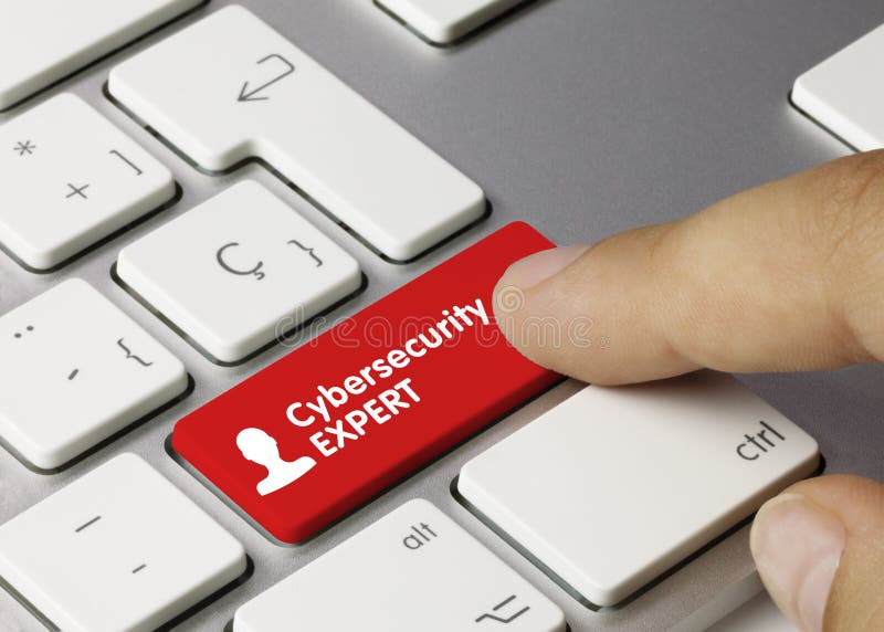 CyberSecurity Expert - Inscription on Red Keyboard Key royalty free stock images